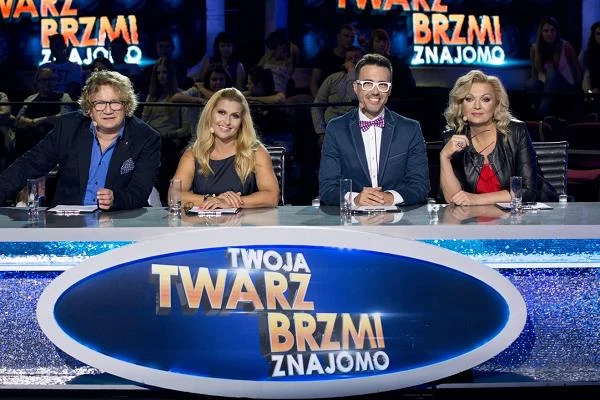 Jurorzy programu "Twoja Twarz Brzmi Znajomo": Katarzyna Skrzynecka, Małgorzata Walewska, Paweł Królikowski i DJ Adamus