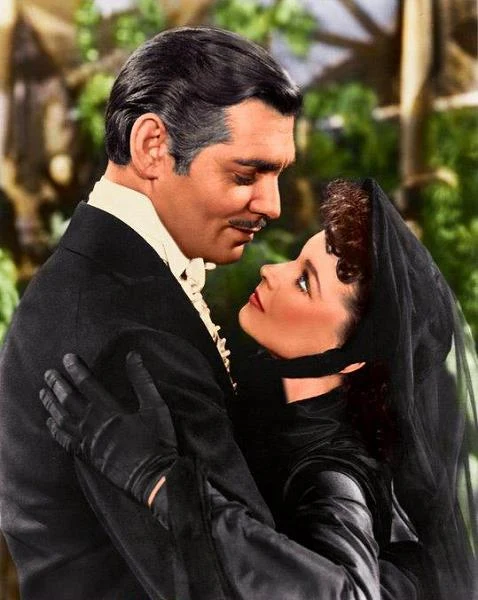 Clarke Gable i Vivien Leigh w filmie "Przeminęło z wiatrem"