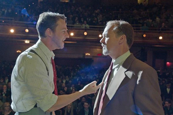 Edward Norton i Michael Keaton w scenie z filmu "Birdman"