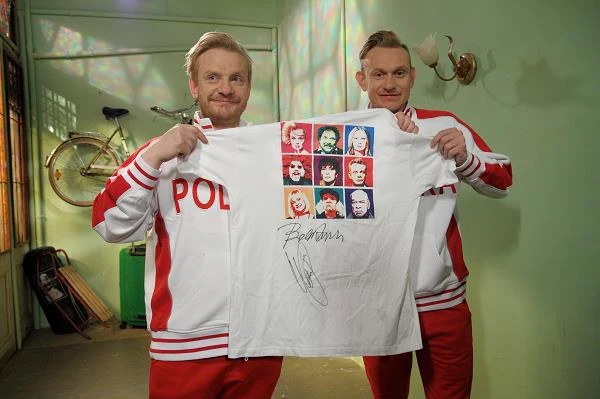 Sebastian Mila i Bartosz Żukowski (Walduś) na planie "Świata według Kiepskich" - fot. B.Bogielczyk / ATM