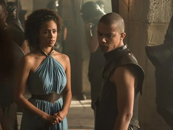 Nathalie Emmanuel (Missandei) oraz Jacob Anderson (jako Grey Worm)