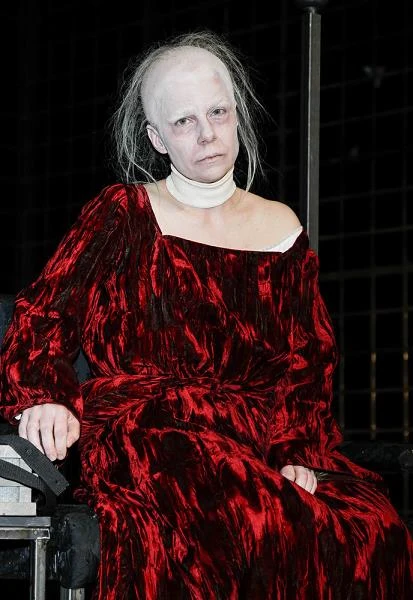 Agata Kulesza podczas próby do spektaklu "Mary Stuart"