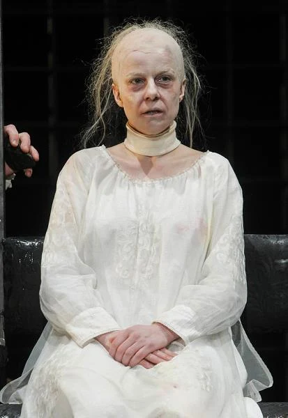 Agata Kulesza podczas próby do spektaklu "Mary Stuart"