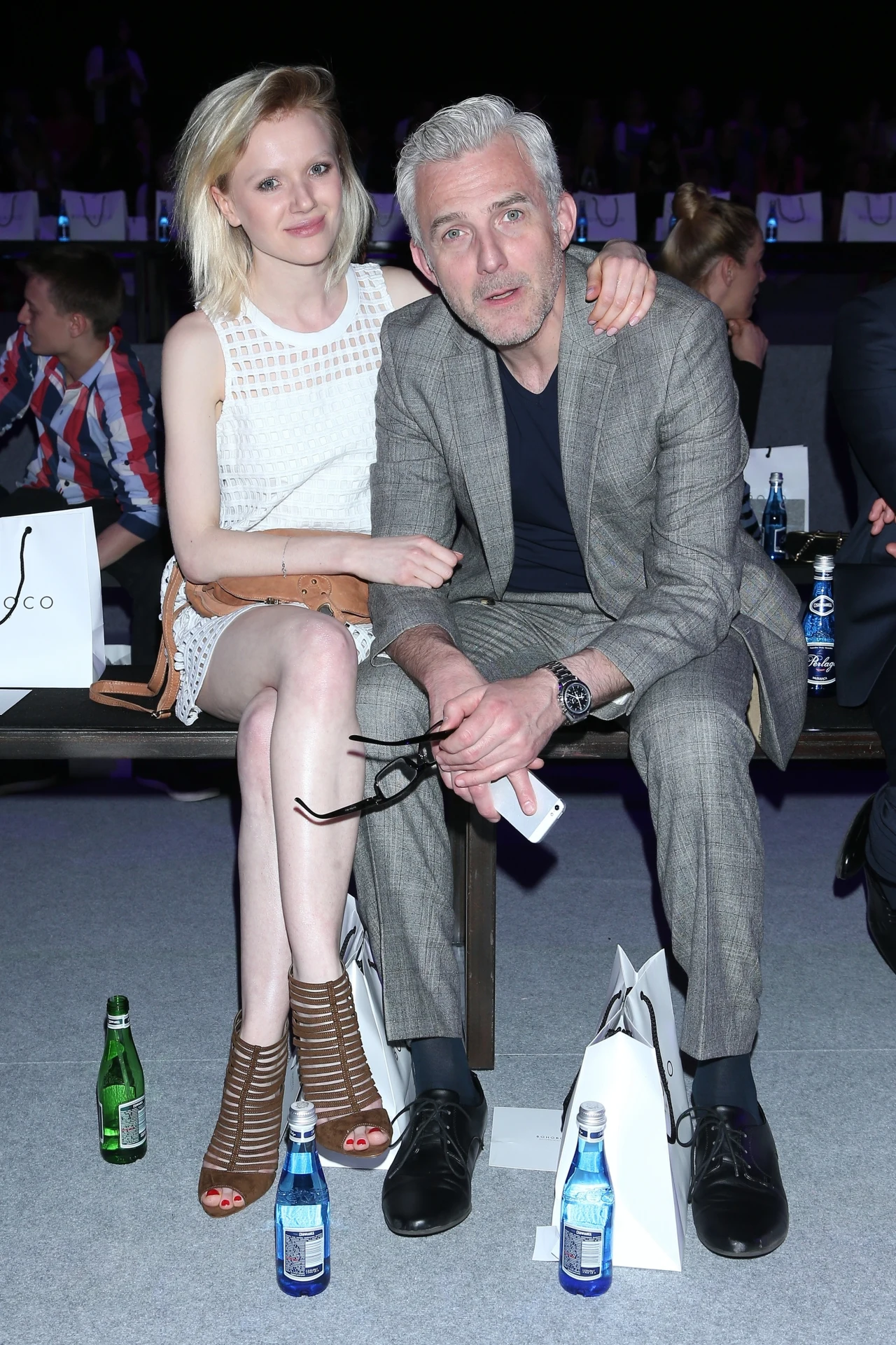 Hubert Urbański i Joanna Majstrak na jednym z pokazów mody