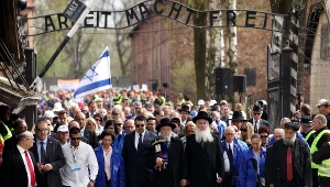 Marsz Żywych w muzeum Auschwitz