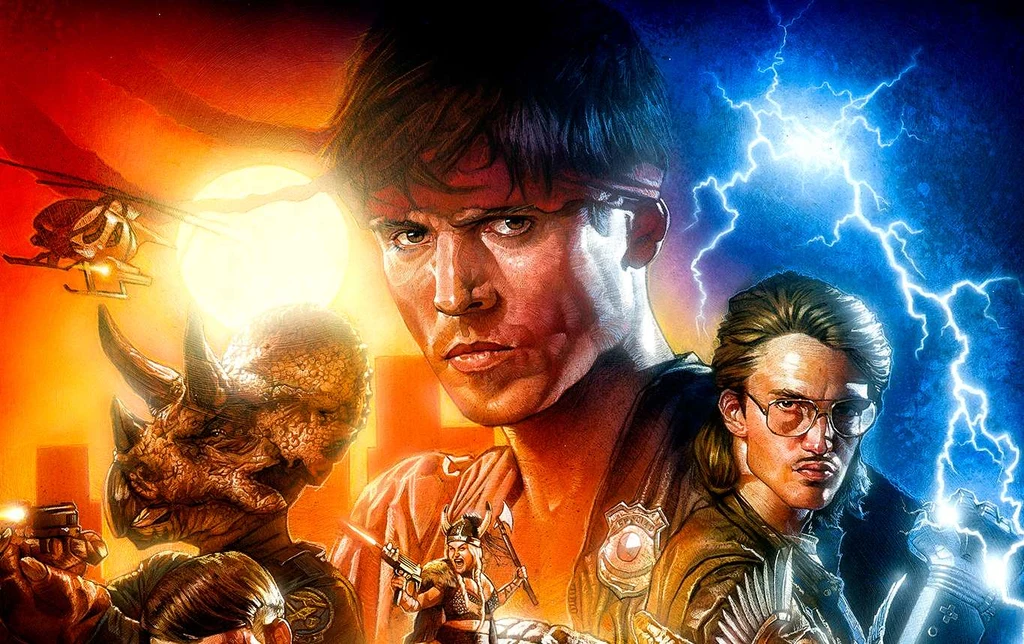 Kung Fury - fragment oldschoolowego plakatu promującego film