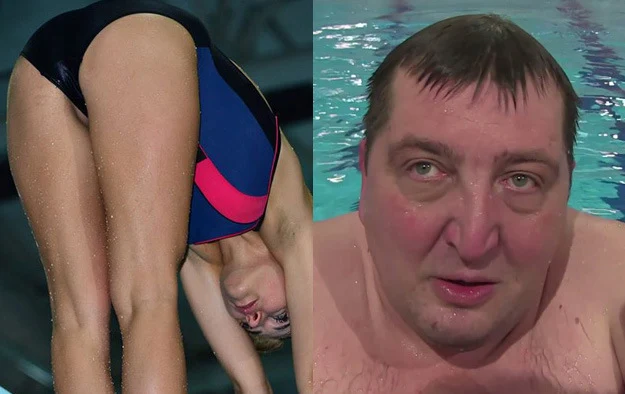 Adam Kraśko w programie "Celebrity Splash" otoczony był wianuszkiem pięknych kobiet