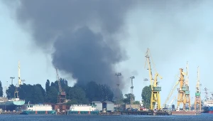 Pożar hali stoczni Marynarki Wojennej