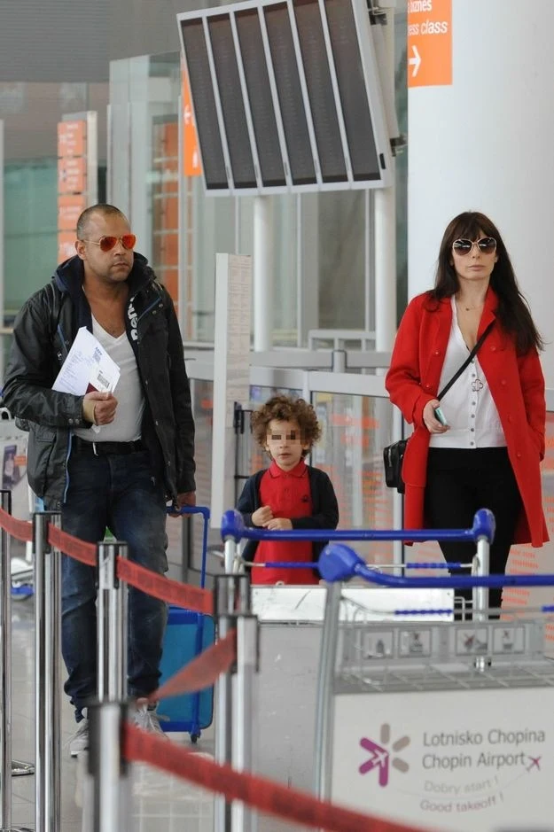Agnieszka Dygant z synem i partnerem Agnieszka Dygant z synem i partnerem