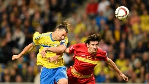 Zlatan Ibrahimović w meczu z Czarnogórą