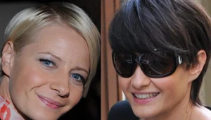 Małgorzata Kożuchowska "prywatnie" (L) i "serialowo" (P)
