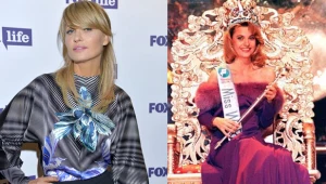 Aneta Kręglicka jako jurorka "Projektantów na start" i w 1989 roku jako Miss World - fot. AKPA