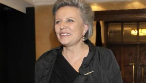 Krystyna Janda na premierze sztuki "Nastasja Filipowna" w Teatrze Ateneum w Warszawie