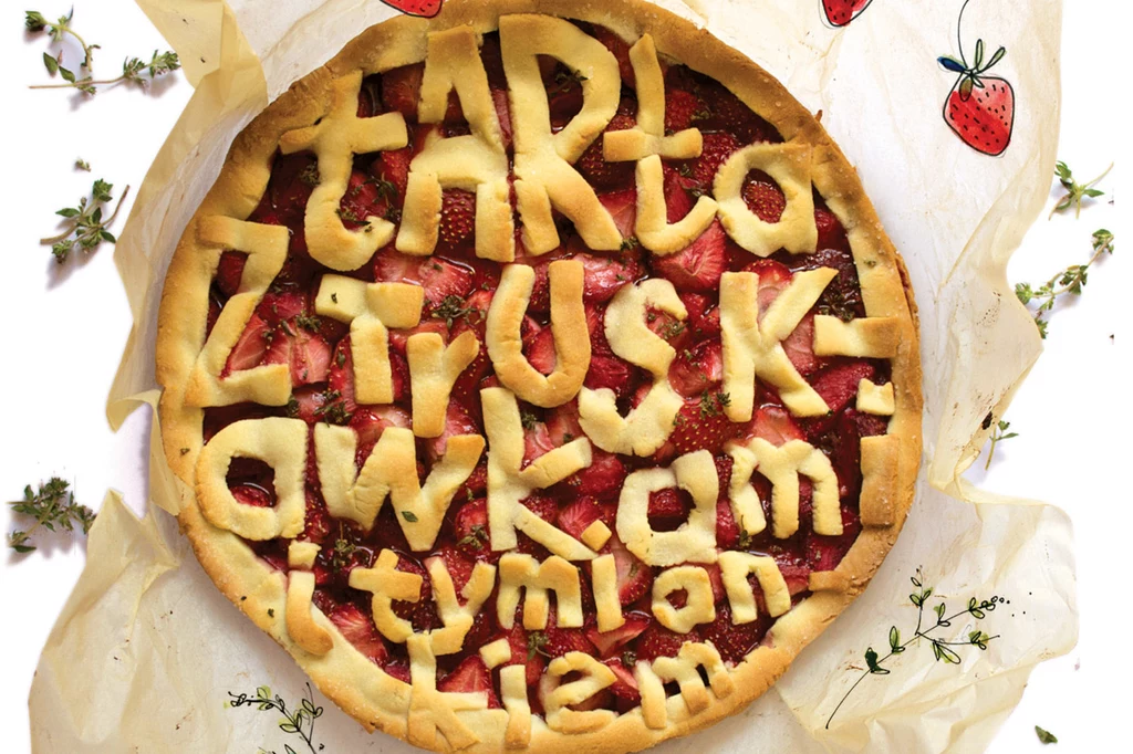 Tarta z truskawkami i tymiankiem Tarta z truskawkami i tymiankiem