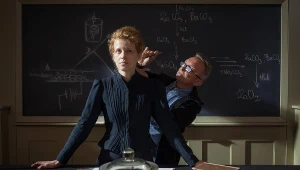 Karolina Gruszka na planie filmu "Maria Curie"