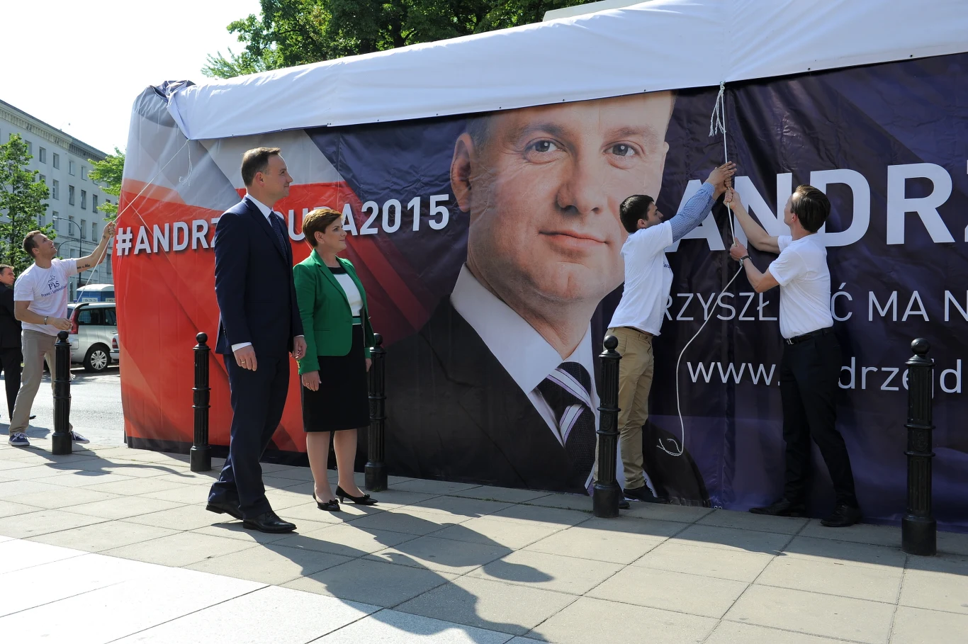 Andrzej Duda i Beata Szydło na wspólnej konferencji prasowej