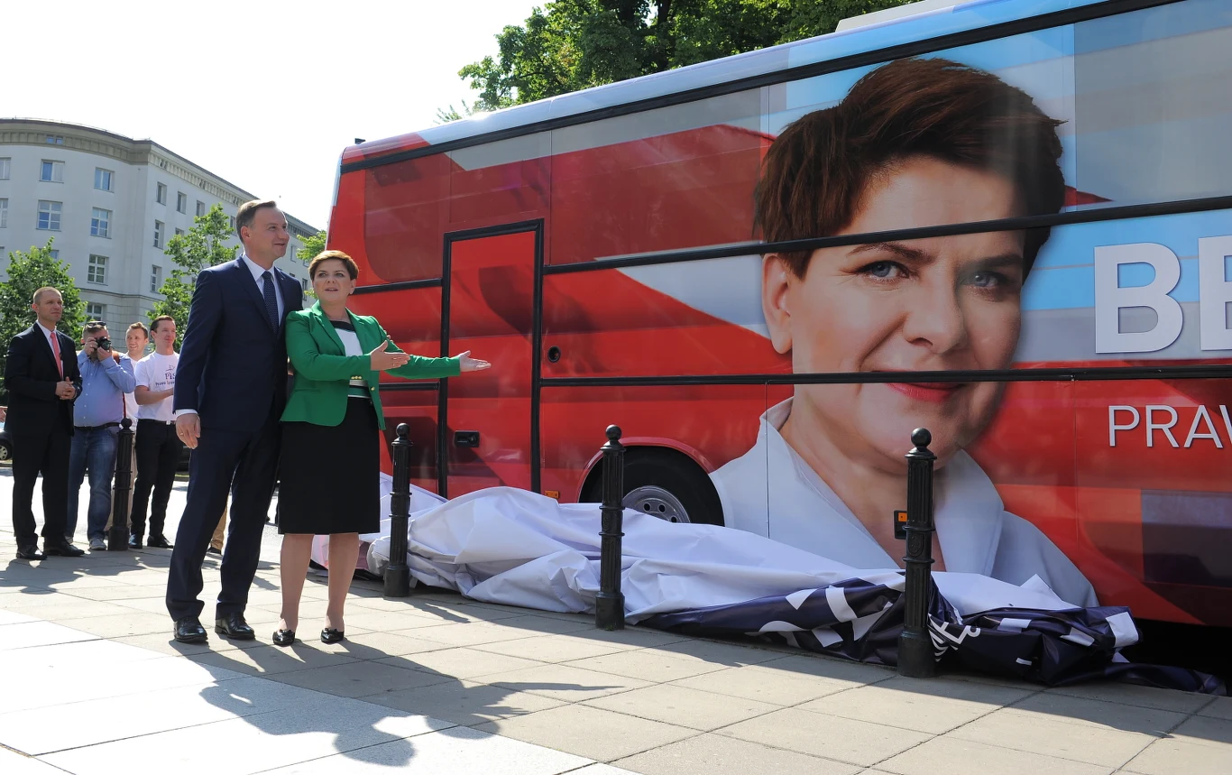 Andrzej Duda i Beata Szydło na wspólnej konferencji prasowej