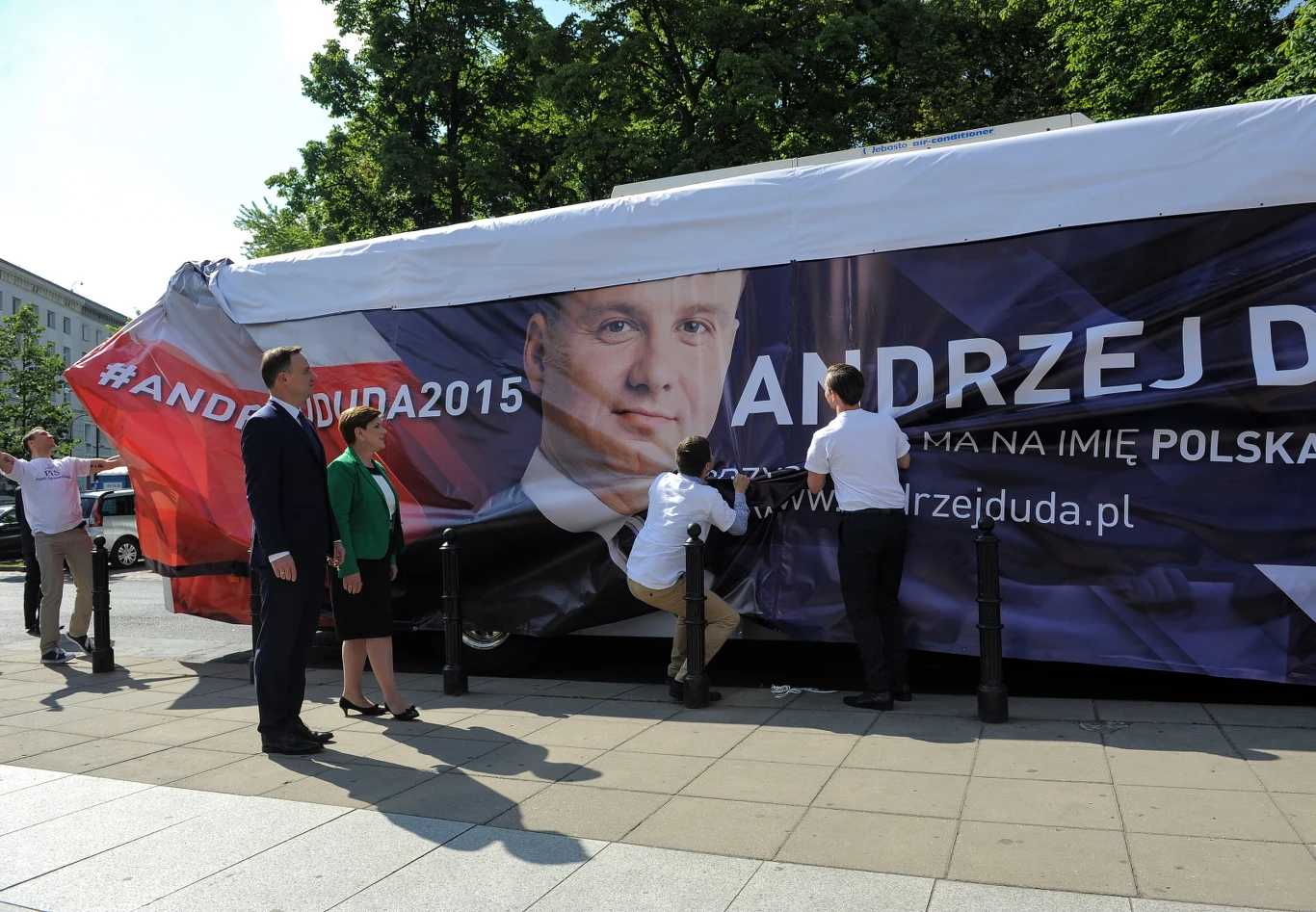 Andrzej Duda i Beata Szydło na wspólnej konferencji prasowej
