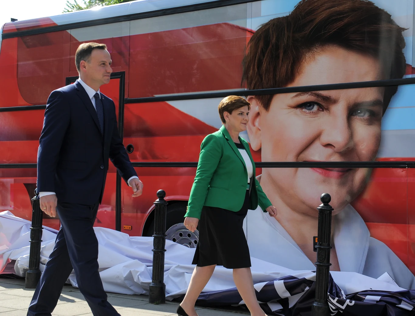 Andrzej Duda i Beata Szydło na wspólnej konferencji prasowej