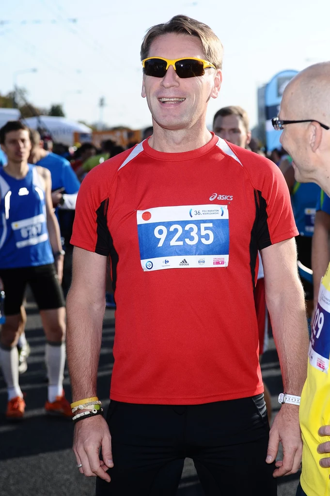 W 2014 roku pan Tomasz brał udział w warszawskim maratonie