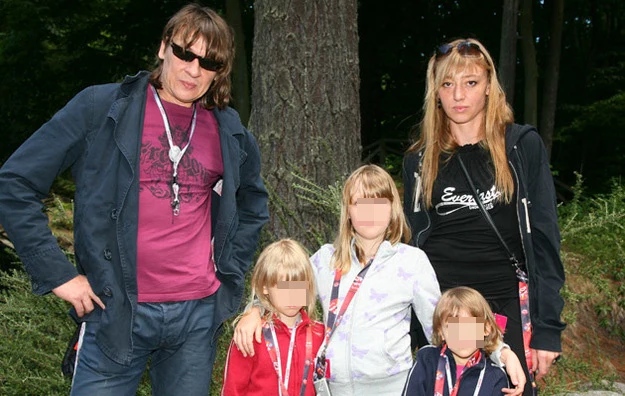 Maciej Maleńczuk z żoną i córkami Maciej Maleńczuk z żoną i córkami