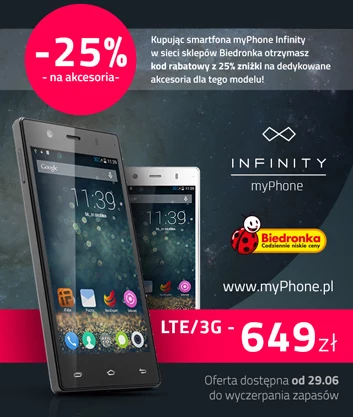 myPhone Infinity 3G/LTE w Biedronce 