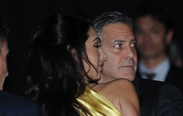 George Clooney z żoną George Clooney z żoną