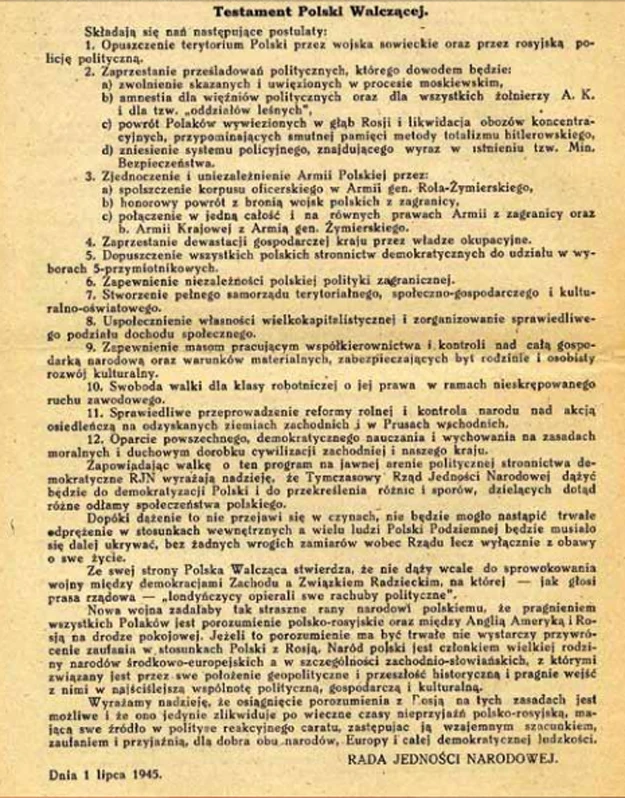 Testament Polski Walczącej Testament Polski Walczącej