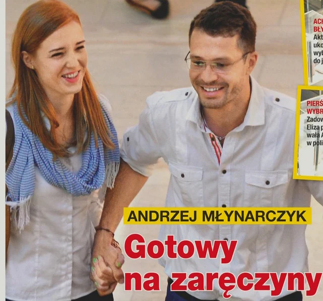 Andrzej Młynarczyk z narzeczoną Andrzej Młynarczyk z narzeczoną