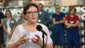 Premier Ewa Kopacz, podczas wizyty w firmie LEGS w Aleksandrowie Łódzkim