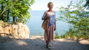 Edyta Olszówka na planie "Aż po sufit" 