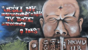 Mural o obławie augustowskiej. Ulica Raginisa w Augustowie