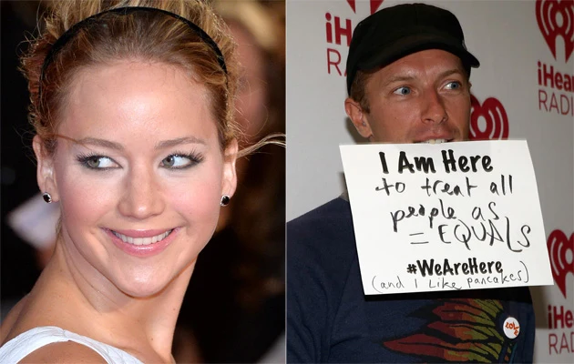 Jennifer Lawrence i Chris Martin
