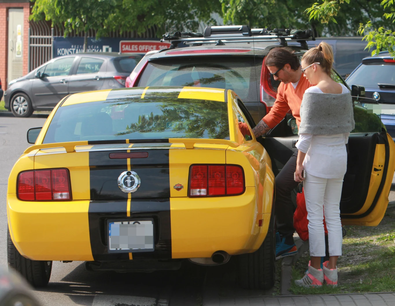 Radek Majdan, mustang i Małgosia Rozenek Radek Majdan, mustang i Małgosia Rozenek