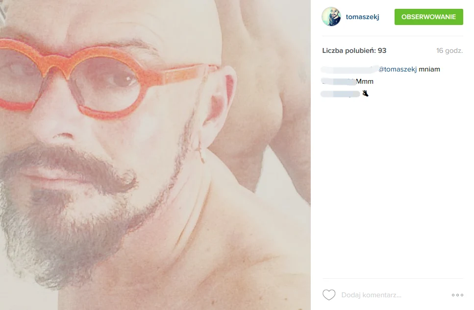Tomasz Jacyków i jego "dziwne" fotki na Instagramie Tomasz Jacyków i jego "dziwne" fotki na Instagramie