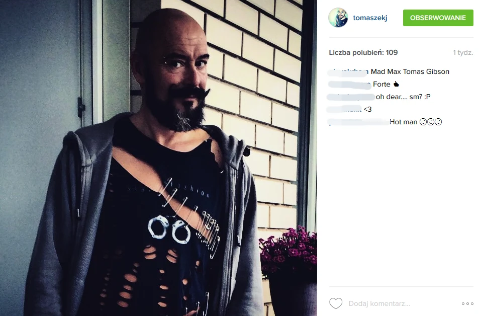 Tomasz Jacyków i jego "dziwne" fotki na Instagramie Tomasz Jacyków i jego "dziwne" fotki na Instagramie