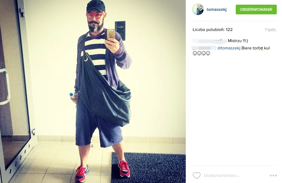 Tomasz Jacyków i jego "dziwne" fotki na Instagramie Tomasz Jacyków i jego "dziwne" fotki na Instagramie