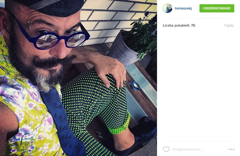 Tomasz Jacyków i jego "dziwne" fotki na Instagramie Tomasz Jacyków i jego "dziwne" fotki na Instagramie