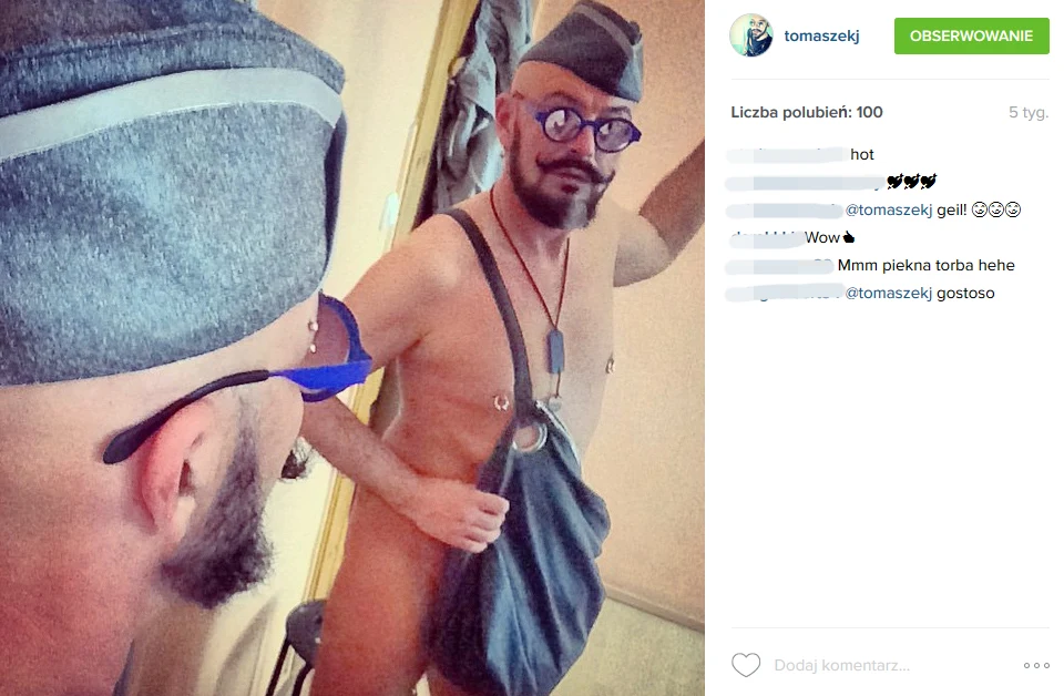 Tomasz Jacyków i jego "dziwne" fotki na Instagramie
