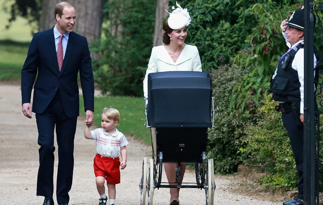 Książę Jerzy z rodzicami