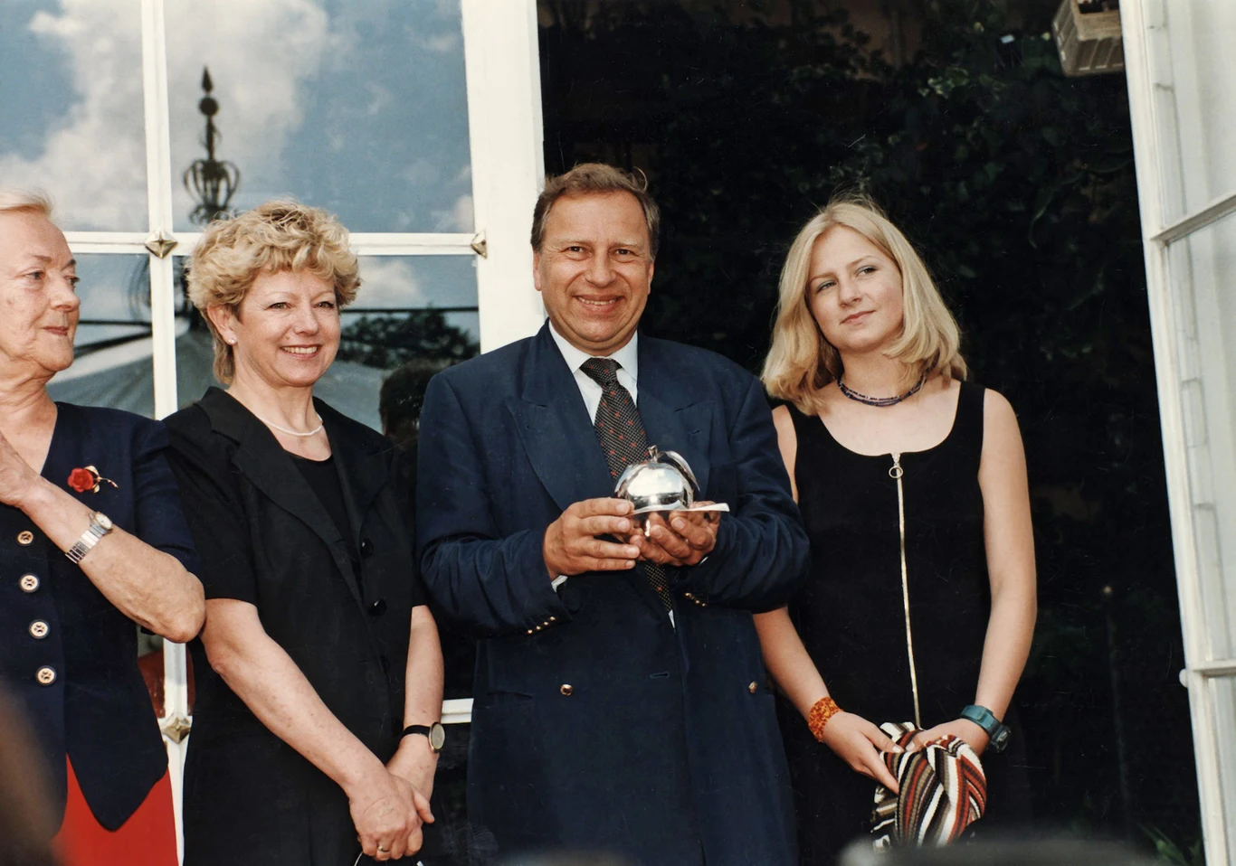 Jerzy Stuhr z żoną i córką Jerzy Stuhr z żoną i córką