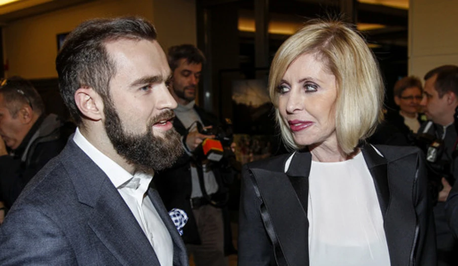 Sebastian Kulczyk z mamą