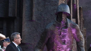 Wystąpienie prezydenta Bronisława Komorowskiego podczas uroczystości przy Pomniku Powstania Warszawskiego