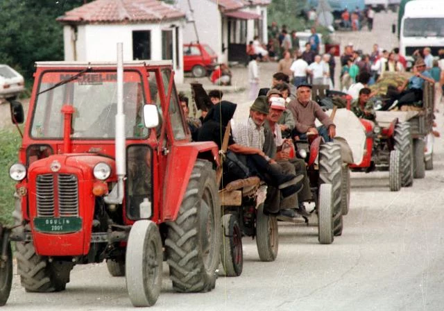 Serbowie uciekający z Krajiny