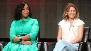 Shonda Rhimes, producentka i pomysłodawczyni "Chirurgów", oraz Ellen Pompeo (Meredith Grey)