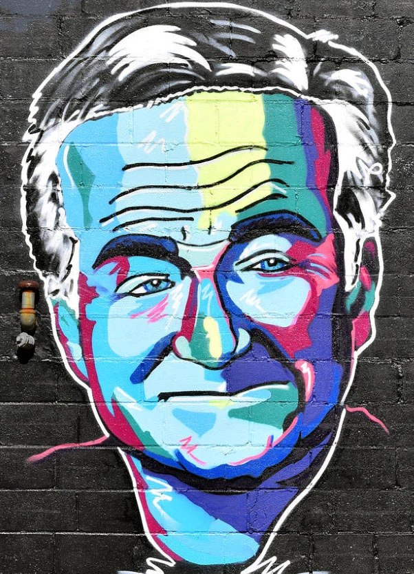 Artysta Efren Andaluz postanowił oddać hołd Robinowi Williamsowi dedykując mu autorski mural w Nowym Jorku.

"Patrząc na świat widzisz, jak przerażający potrafi czasami być i wciąż próbujesz walczyć z tym strachem. Komedia może pomóc sobie z nim poradzić, powoduje, że nie czujesz się nim sparaliżowany. Dzięki niej możesz wypędzić demony i sobie z nimi poradzić. To właśnie robię, kiedy gram" - mówił Williams w jednym z wywiadów.