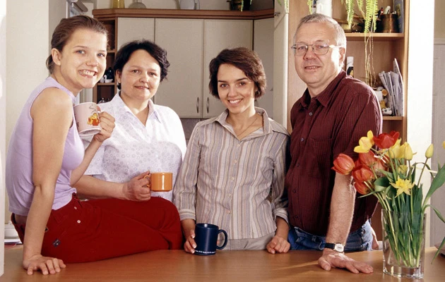 Joanna Jabłczyńska z mamą, siostrą i ojcem Joanna Jabłczyńska z mamą, siostrą i ojcem