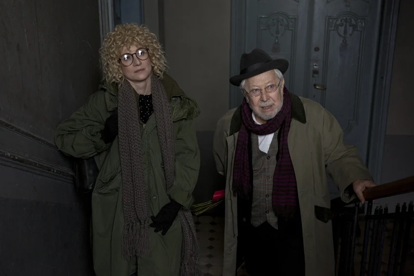 Maja Ostaszewska i Władysław Kowalski w filmie "Panie Dulskie"