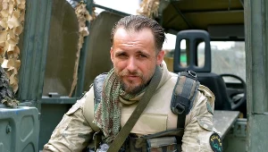 Michał Żurawski na planie filmu "Karbala"