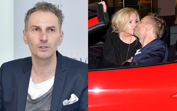 Krzysztof Gojdź z Joanną Kurowską w swoim Ferrari